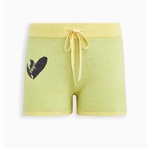 SWEATER SHORT - LUXE COZY LOVESICK BOLT YELLOW